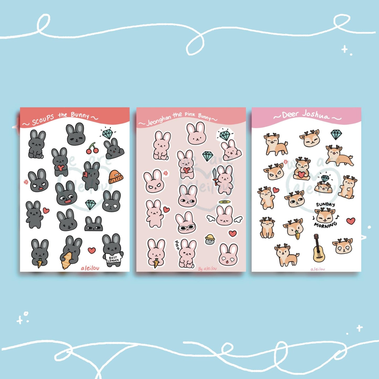 SVT Animal Sticker sheets