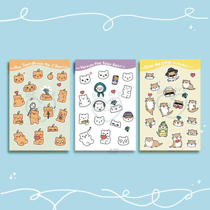 SVT Animal Sticker sheets