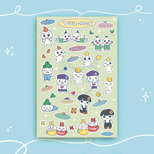 Ateez Teezmon Sticker Sheet