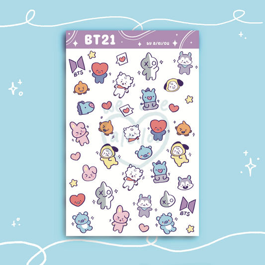 BT21 Sticker Sheet