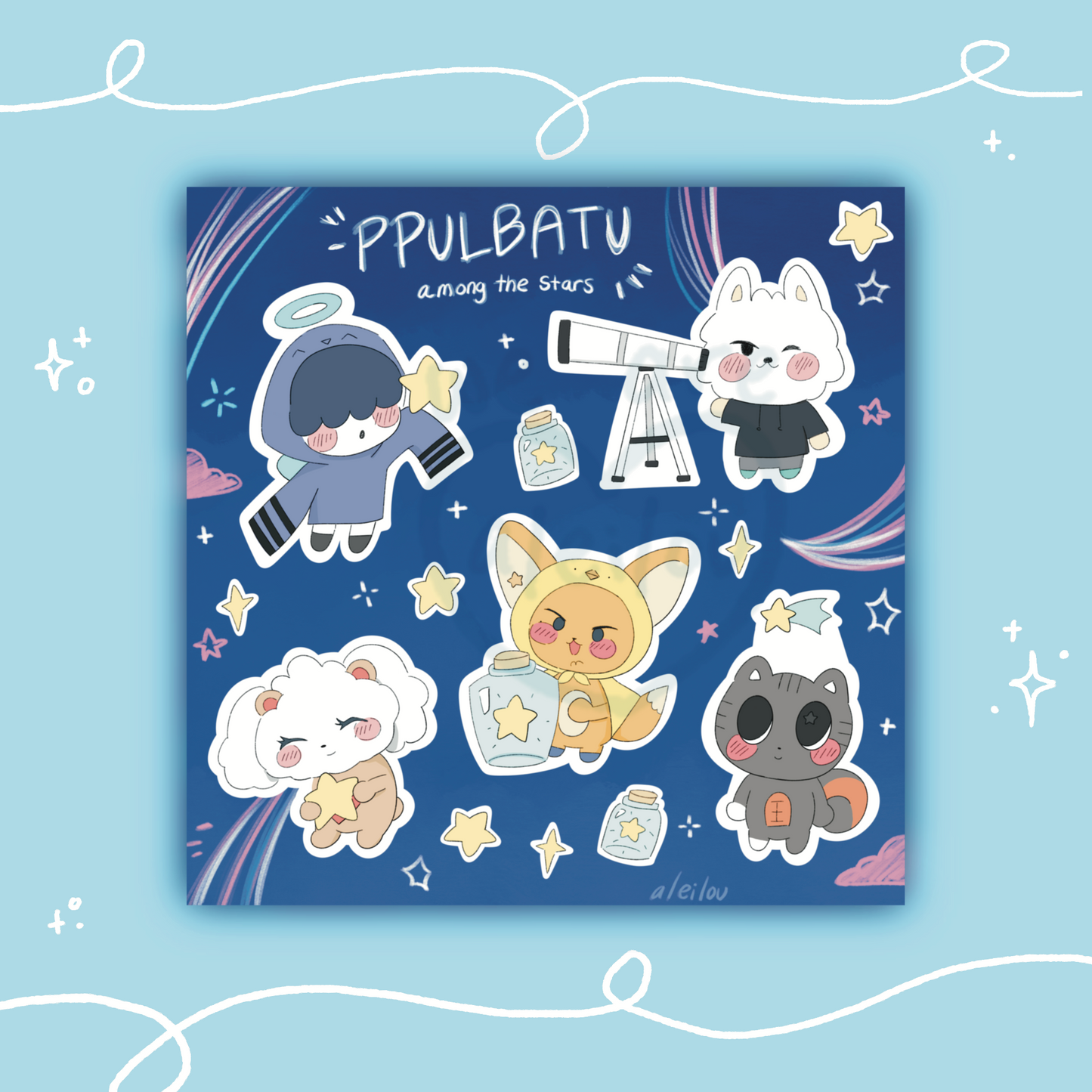 TXT PPulbatu Among The Stars Sticker Sheet