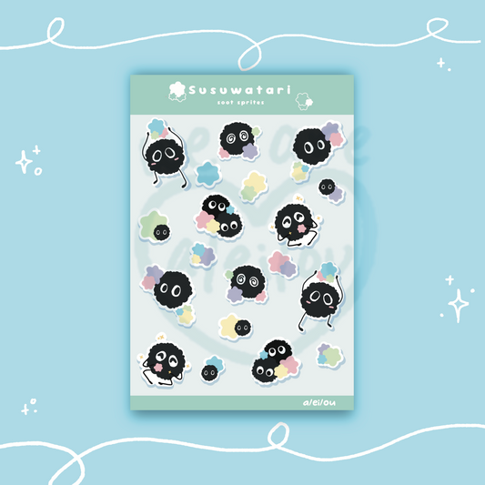 Susuwatari Soot sprite sticker sheet