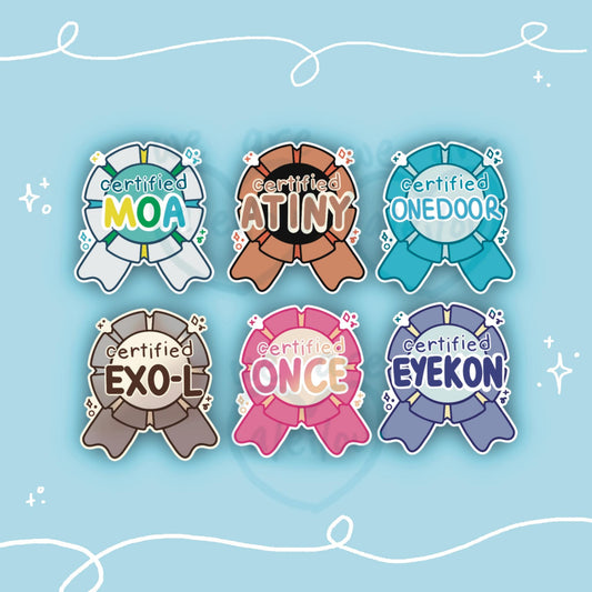 Ribbon Certified Kpop Fandom Stickers