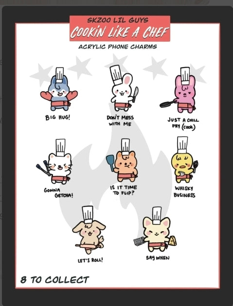 SKZOO Lil Chef Acrylic Phone Charm